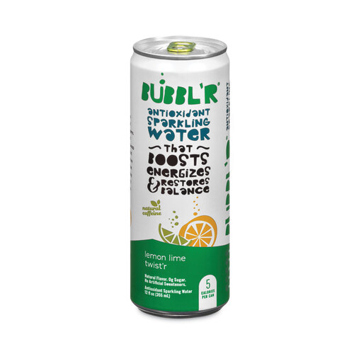 BBBWIC60014 - Bubbl'r - Antioxidant Sparkling Water, Lemon Lime Twist'r, 12 oz Can, 12 Cans/Carton