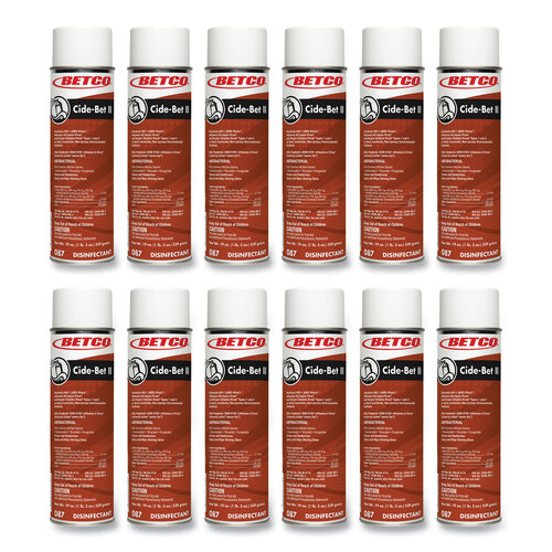 Cide-Bet II Aerosol Disinfectant Spray, Floral Scent, 19 oz Aerosol Spray, 12/Carton Cide-Bet II Aerosol Disinfectant Spray, Floral Scent, 19 oz Aerosol Spray, 12/Carton
