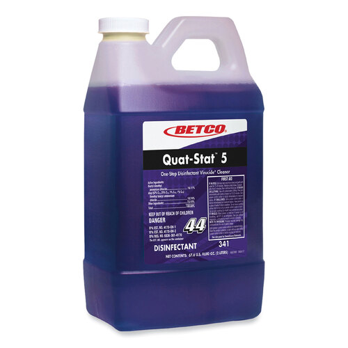 Quat-Stat 5 Disinfectant, Lavender Scent, 2 L Bottle, 4/Carton Quat-Stat 5 Disinfectant, Lavender Scent, 2 L Bottle, 4/Carton