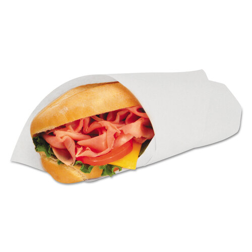 BGC057012 - Packaging Dynamics - Grease-Resistant Paper Wraps and Liners, 12 x 12, White, 1,000/Box, 5 Boxes/Carton