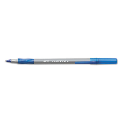 Bic Corporation GSFG11BE Round Stic Grip Ballpoint Stick Pen Blue Ink Fine Dozen