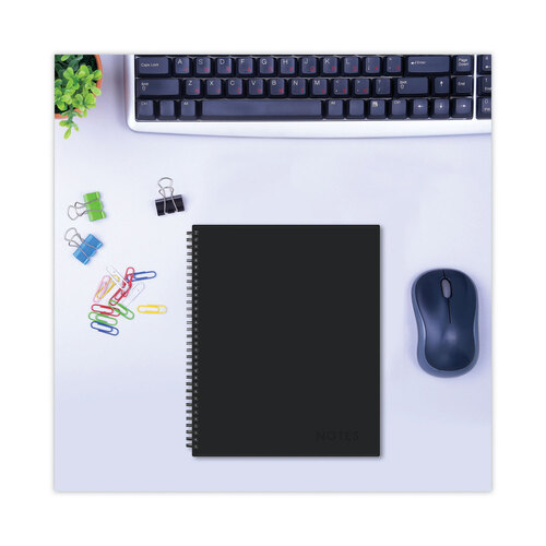 BLS121454 - Blue Sky - Aligned Business Notebook, 1 Subject, Meeting Notes Format, Narrow Rule, Black Cover, 11 x 8.5, 78 Sheets
