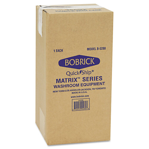 BOB5288 - Bobrick - Matrix Series Two-Roll Tissue Dispenser, 6.25 x 6.88 x 13.5, Gray