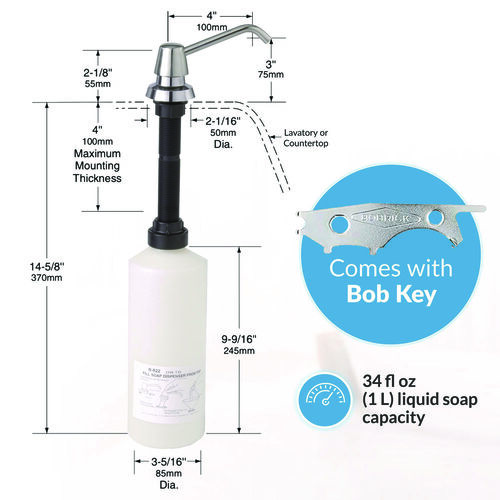 BOB82294 - Bobrick - Bottle Cap for B-22 Soap Dispenser, Black