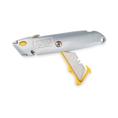 BOS10499BX - Stanley-Bostitch - Quick-Change Utility Knife with Retractable Blade and Twine Cutter, 6&quot; Metal Handle, Gray, 6/Box