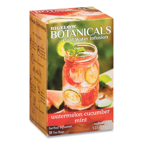 Botanicals Watermelon Cucumber Mint Cold Water Herbal Infusion, 0.7 oz Tea Bag, 18/Box Botanicals Watermelon Cucumber Mint Cold Water Herbal Infusion, 0.7 oz Tea Bag, 18/Box