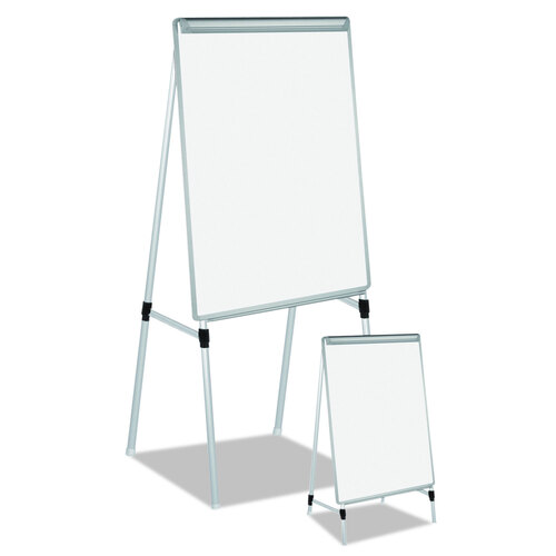 BVCEA2300335MV - MasterVision - Silver Easy Clean Dry Erase Quad-Pod Presentation Easel, 45&quot; to 79&quot; High, Silver