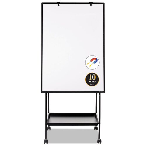 Creation Station Magnetic Dry Erase Board, 29.5 x 74.88, White Surface, Black Metal Frame Creation Station Magnetic Dry Erase Board, 29.5 x 74.88, White Surface, Black Metal Frame