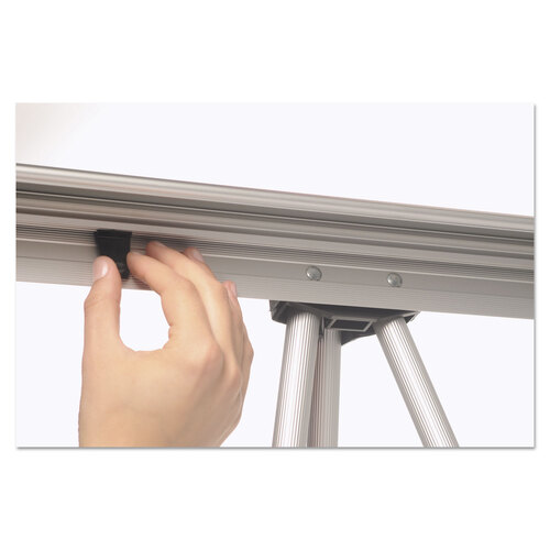 BVCFLX05102MV - MasterVision - Telescoping Tripod Display Easel, Adjusts 38&quot; to 69&quot; High, Metal, Silver