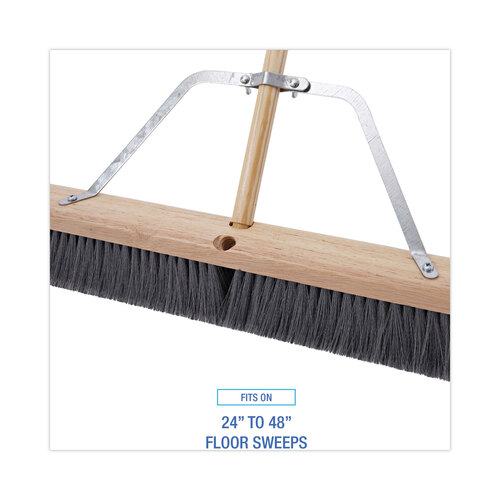 BWK119 - Boardwalk - Metal Handle Braces, Large, Fits 24&quot; to 48&quot; Floor Sweeps, 0.5 x 17 x 12