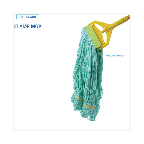 BWK1200LCT - Boardwalk - EcoMop Looped-End Mop Head, Recycled Fibers, Large Size, Green, 12/Carton