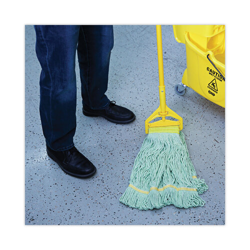 BWK1200LCT - Boardwalk - EcoMop Looped-End Mop Head, Recycled Fibers, Large Size, Green, 12/Carton