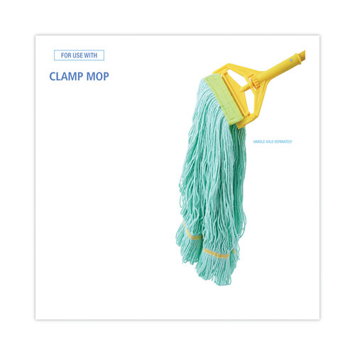 BWK1200MEA - Boardwalk - EcoMop Looped-End Mop Head, Recycled Fibers, Medium Size, Green