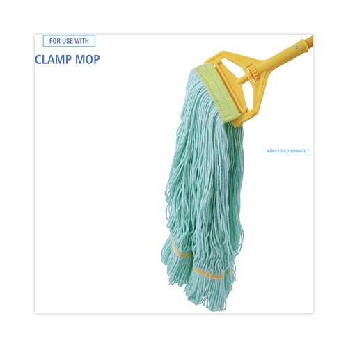 BWK1200XL - Unisan - EcoMop Looped-End Mop Head, Recycled Fibers, Extra Large Size, Green