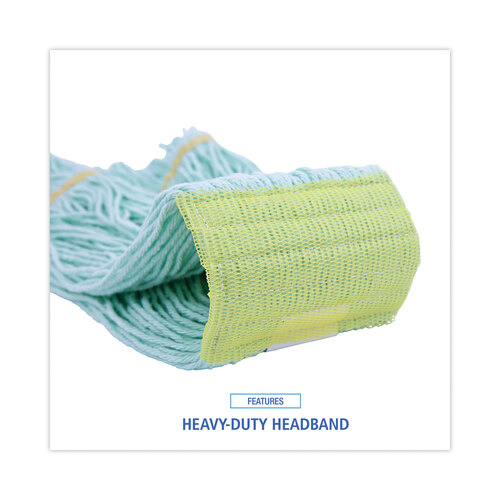 BWK1200XL - Unisan - EcoMop Looped-End Mop Head, Recycled Fibers, Extra Large Size, Green