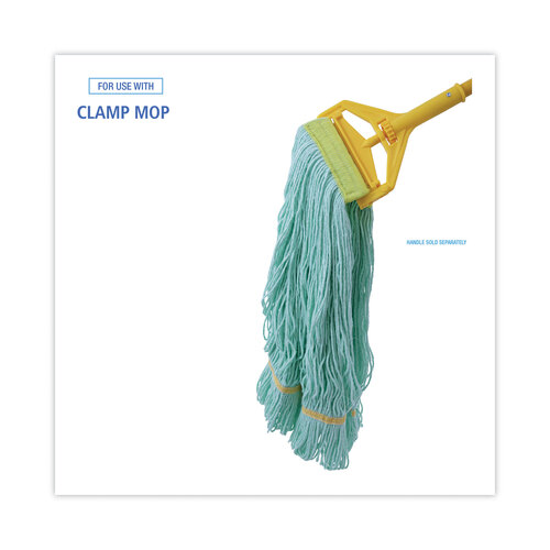 BWK1200XLCT - Boardwalk - EcoMop Looped-End Mop Head, Recycled Fibers, Extra Large Size, Green, 12/CT