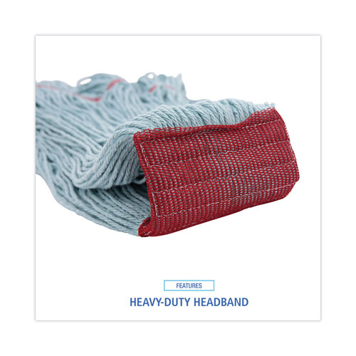 BWK1400LCT - Boardwalk - EchoMop with Looped-End Wet Head, Synthetic/Cotton, Large, Blue, 12/Carton
