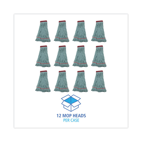 BWK1400LCT - Boardwalk - EchoMop with Looped-End Wet Head, Synthetic/Cotton, Large, Blue, 12/Carton