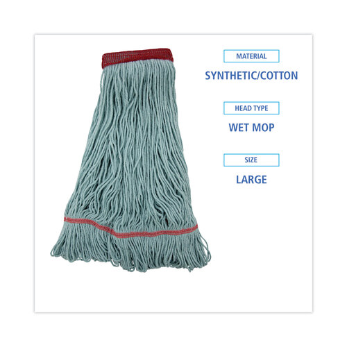 BWK1400LEA - Boardwalk - EchoMop with Looped-End Wet Head, Synthetic/Cotton, Large, Blue