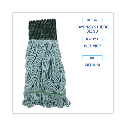 BWK1400MCT - Boardwalk - EchoMop with Looped-End Wet Head, Synthetic/Cotton, Medium, Blue, 12/Carton