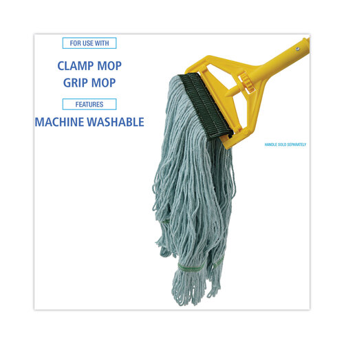 BWK1400MCT - Boardwalk - EchoMop with Looped-End Wet Head, Synthetic/Cotton, Medium, Blue, 12/Carton