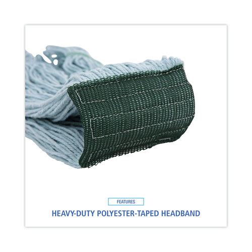 BWK1400MCT - Boardwalk - EchoMop with Looped-End Wet Head, Synthetic/Cotton, Medium, Blue, 12/Carton