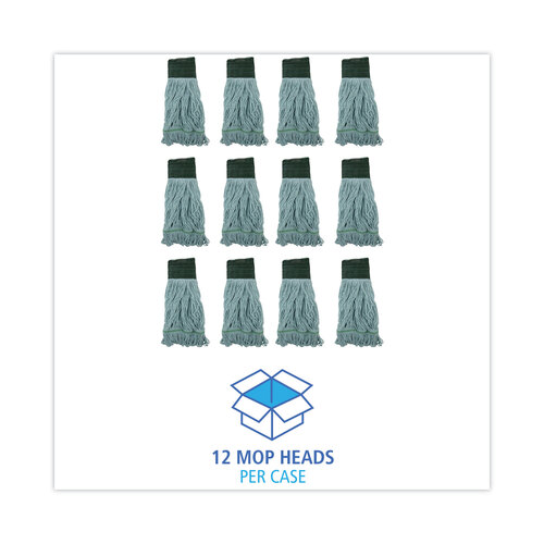 BWK1400MCT - Boardwalk - EchoMop with Looped-End Wet Head, Synthetic/Cotton, Medium, Blue, 12/Carton