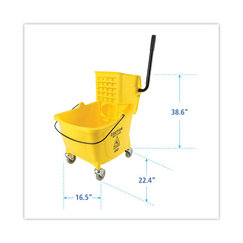 BWK2635COMBOYEL - Unisan - Pro-Pac&trade; Side-Squeeze Wringer/Bucket Combo