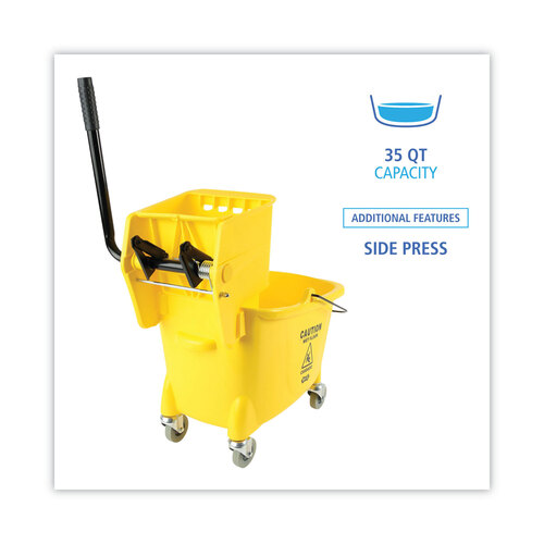 BWK2635COMBOYEL - Unisan - Pro-Pac&trade; Side-Squeeze Wringer/Bucket Combo