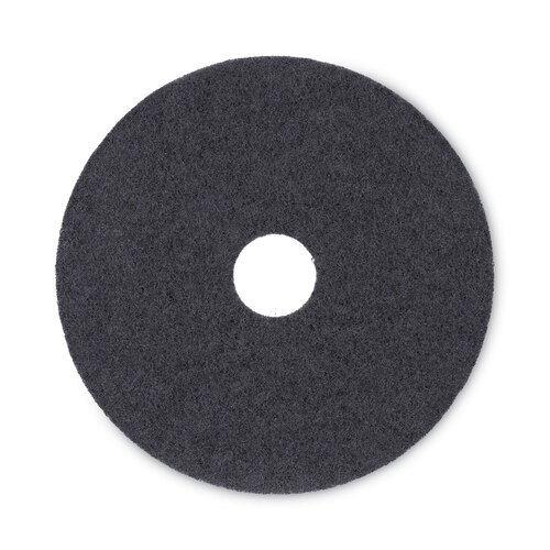 BWK4017BLA - Boardwalk - Standard Black Floor Pads, 17" dia, Black, 5/Carton