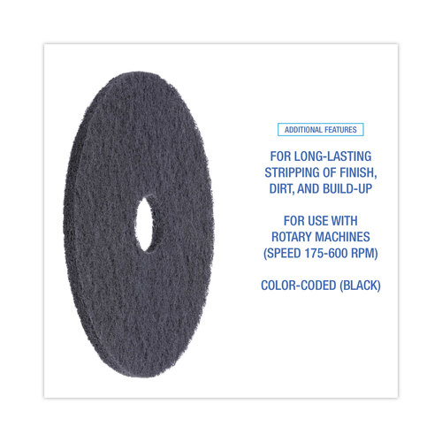 BWK4018BLA - Boardwalk - Standard 18-Inch Diameter Stripping Floor Pads