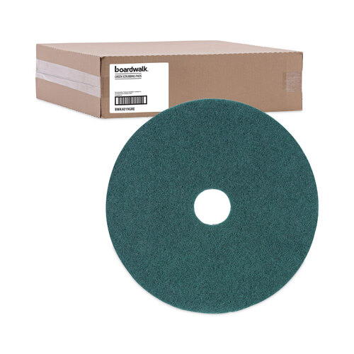 BWK4019GRE - Premiere Pads - Standard 19-Inch Diameter Heavy-Duty Scrubbing Floor Pads, Green