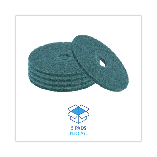 BWK4020GRE - Boardwalk - Standard Floor Pads, 20" dia, Green, 5/Carton