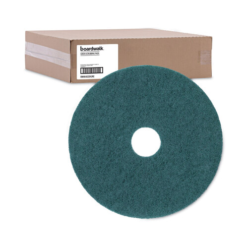 BWK4020GRE - Boardwalk - Standard Floor Pads, 20" dia, Green, 5/Carton