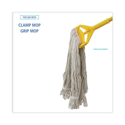 BWK4024CCT - Unisan - Pro Loop Web/Tailband Wet Mop Head, Cotton, 12/Carton