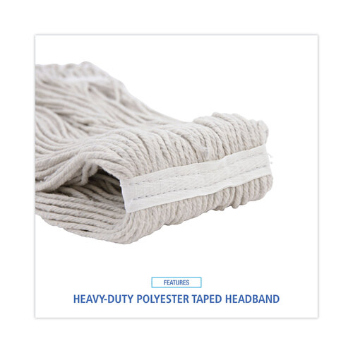 BWK4024CCT - Unisan - Pro Loop Web/Tailband Wet Mop Head, Cotton, 12/Carton