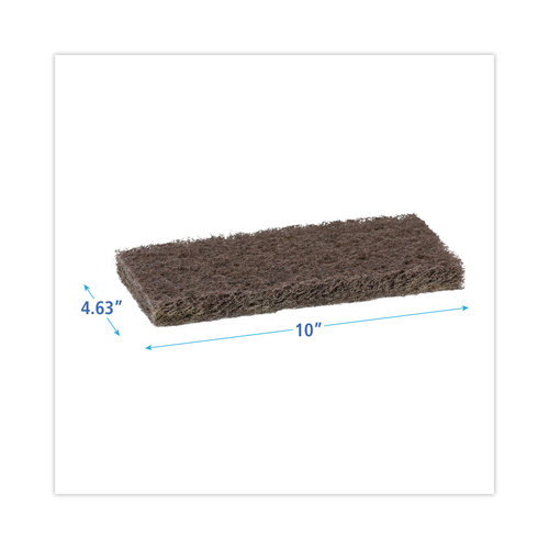 BWK403 - Boardwalk - Heavy-Duty Brown Pads, 4 x 10, 20/Carton