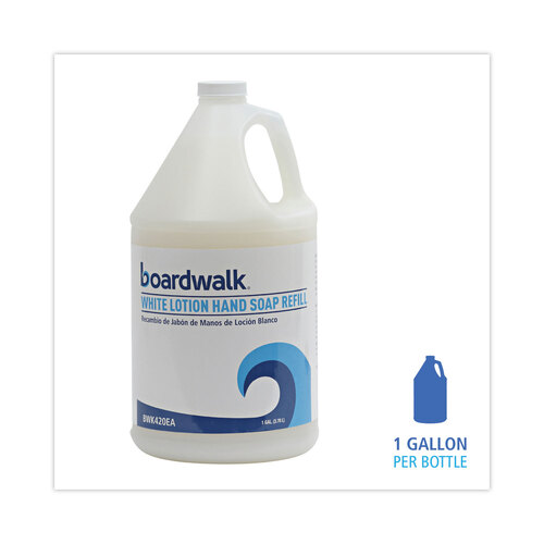 BWK420EA - Boardwalk - Mild Cleansing Lotion Soap, Cherry Scent, Liquid, 1 gal Bottle, 1/Each