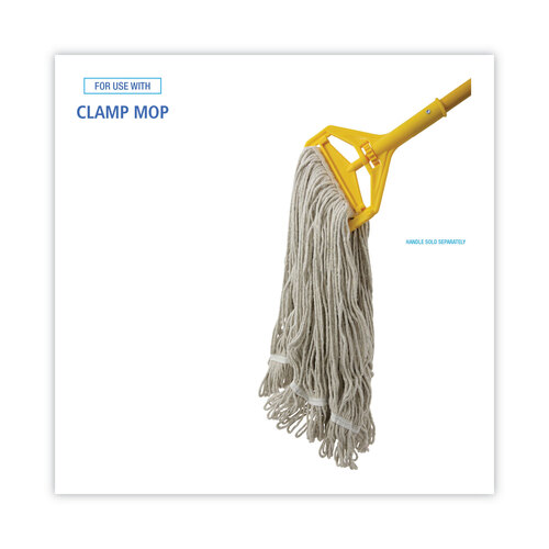 BWK424CEA - Boardwalk - Pro Loop Web/Tailband Wet Mop Head, Cotton, 24oz, White
