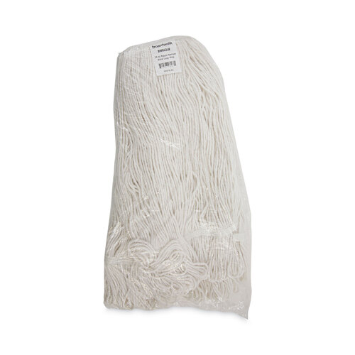 BWK424RCT - Boardwalk - Pro Loop Web/Tailband Wet Mop Head, Rayon, 24oz, White, 12/Carton