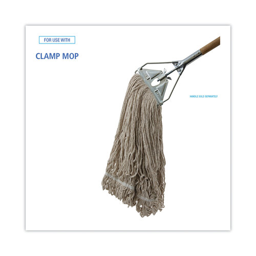 BWK432C - Unisan - Mop Head, Pro Loop Web/Tailband, Premium Standard Head, Cotton, 32-Oz., White