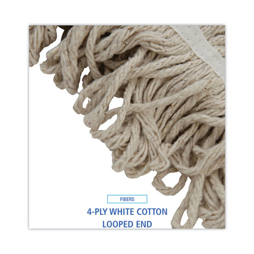 BWK432C - Unisan - Mop Head, Pro Loop Web/Tailband, Premium Standard Head, Cotton, 32-Oz., White
