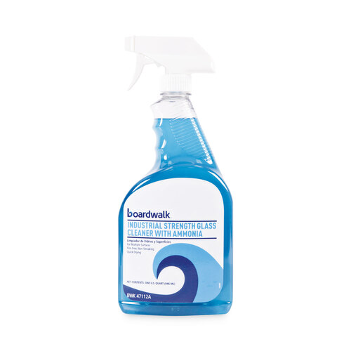 BWK47112AEA - Boardwalk - Boardwalk Industrial Strength Glass Cleaner with Ammonia, 32 oz Trigger Bottle