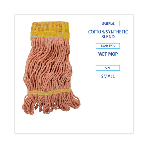 BWK501OR - Unisan - Mop Head, Super Loop Head, Cotton/Synthetic Fiber, Small, Orange