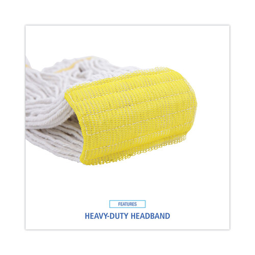 BWK501WH - Unisan - Mop Head, Super Loop Head, Cotton/Synthetic Fiber, Small, White