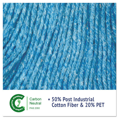 BWK502BLCT - Boardwalk - Super Loop Wet Mop Head, Cotton/Synthetic Fiber, 5&quot; Headband, Medium Size, Blue, 12/Carton