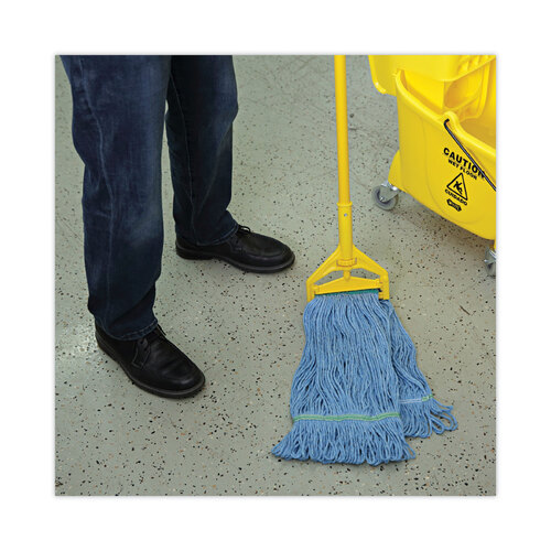 BWK502BLNB - Boardwalk - Super Loop Wet Mop Head, Cotton/Synthetic Fiber, 1&quot; Headband, Medium Size, Blue