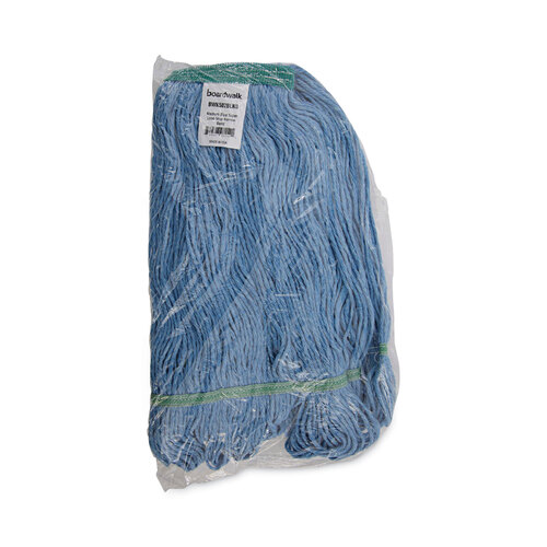 BWK502BLNB - Boardwalk - Super Loop Wet Mop Head, Cotton/Synthetic Fiber, 1&quot; Headband, Medium Size, Blue