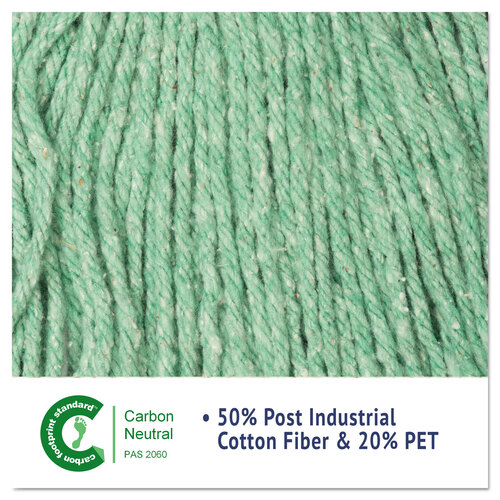 BWK502GNCT - Boardwalk - Super Loop Wet Mop Head, Cotton/Synthetic Fiber, 5&quot; Headband, Medium Size, Green, 12/Carton