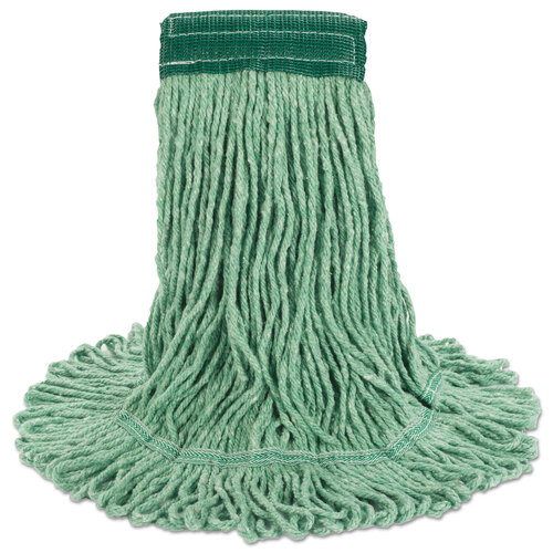 BWK502GNEA - Boardwalk - Super Loop Wet Mop Head, Cotton/Synthetic Fiber, 5&quot; Headband, Medium Size, Green